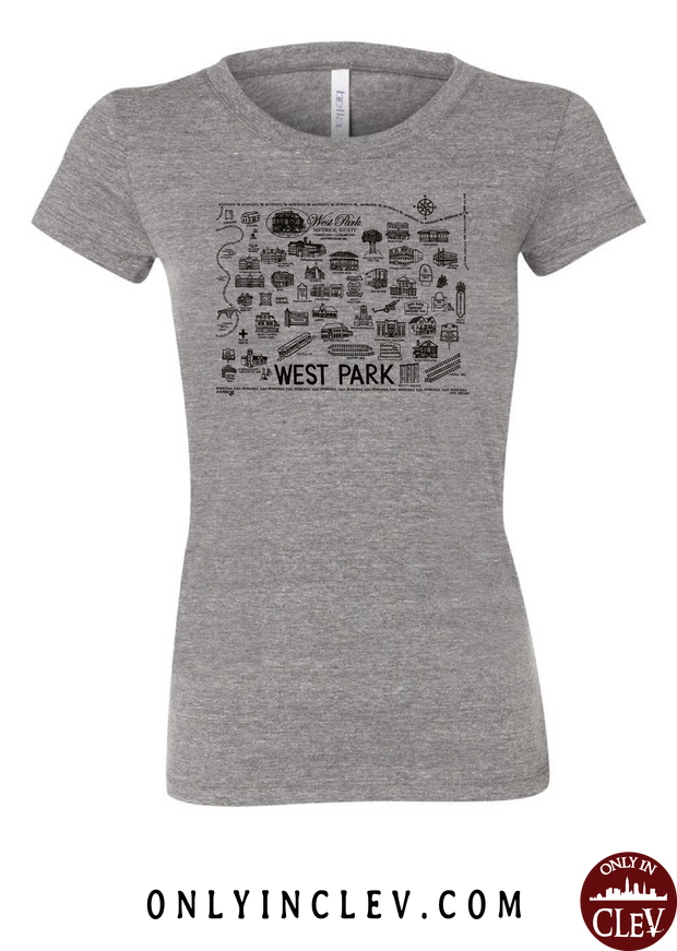 West Park Historical Shirts on Gray (Black Font) - Only in Clev