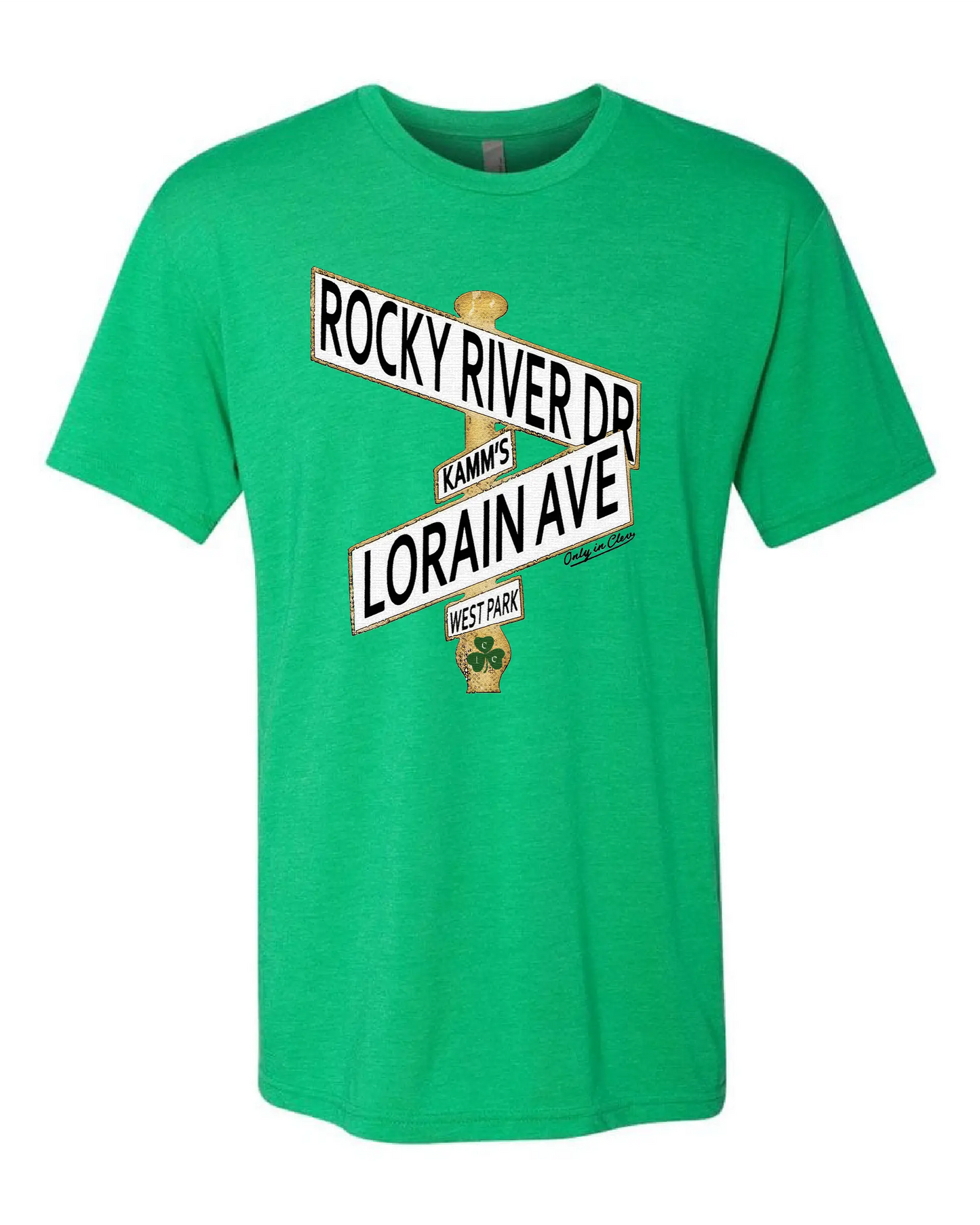 "West Park Irish- Kamm's Corners Sign" on Green - Only in Clev 