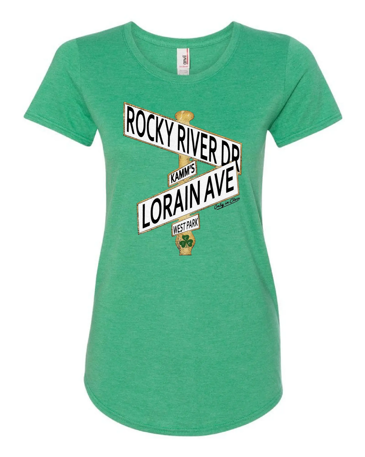 "West Park Irish- Kamm's Corners Sign" on Green - Only in Clev 