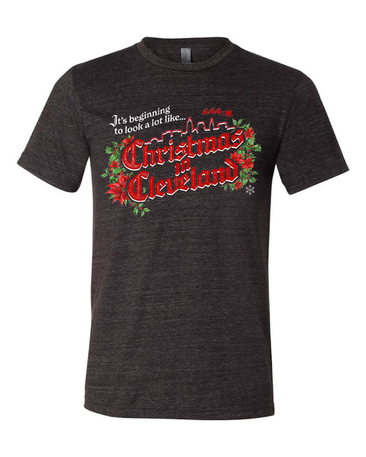 "Cleveland Christmas" on Black - Only in Clev 