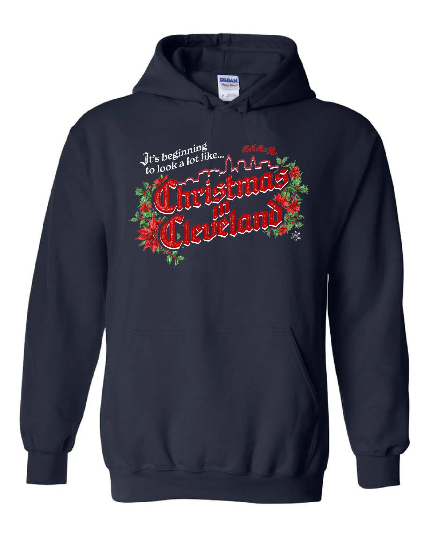 "Cleveland Christmas" on Navy - Only in Clev 