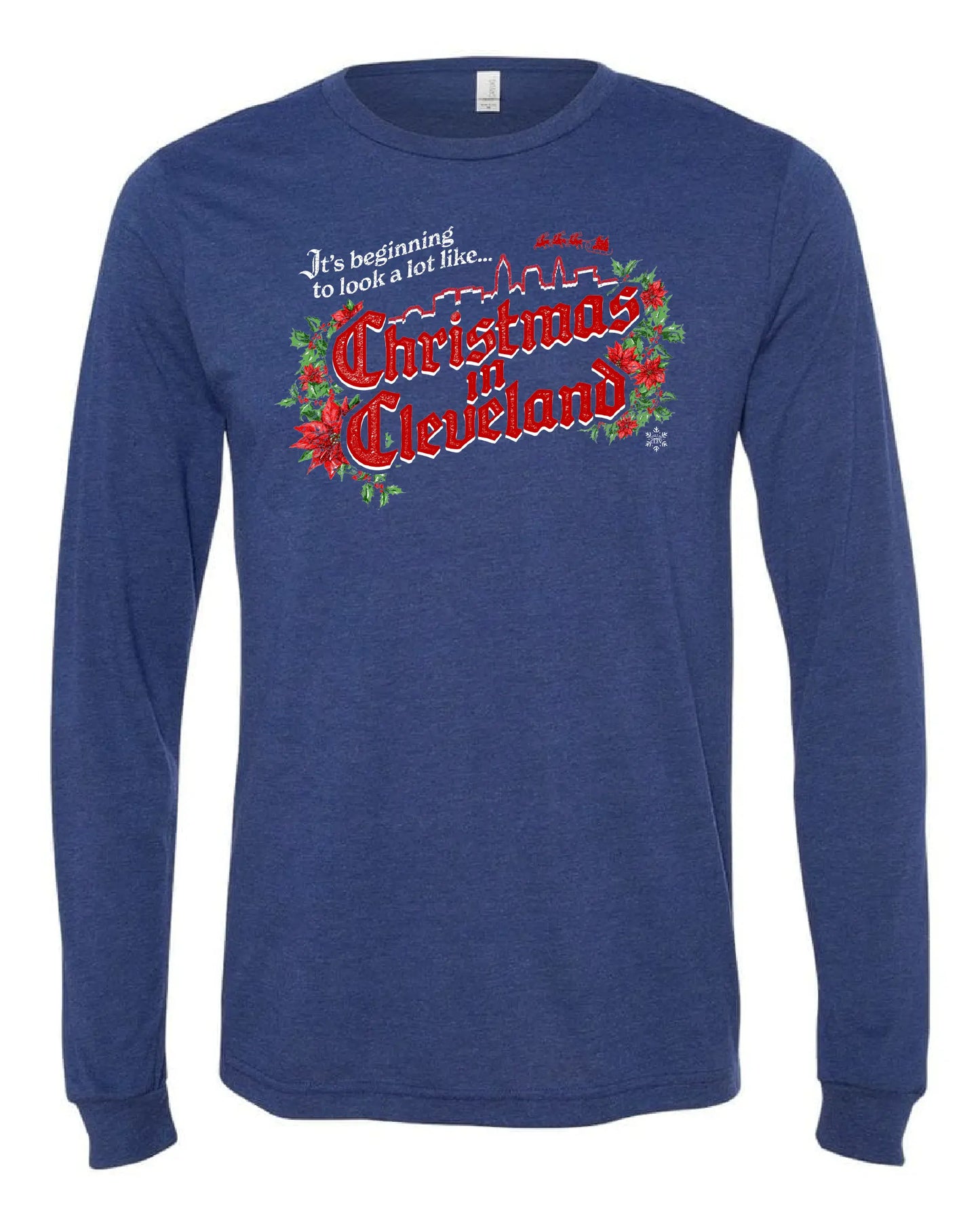 "Cleveland Christmas" on Navy - Only in Clev 