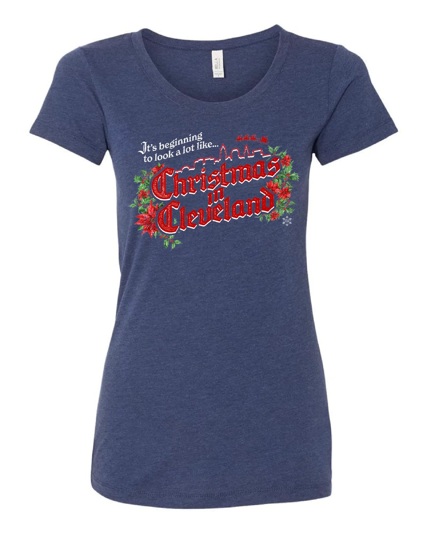 "Cleveland Christmas" on Navy - Only in Clev 