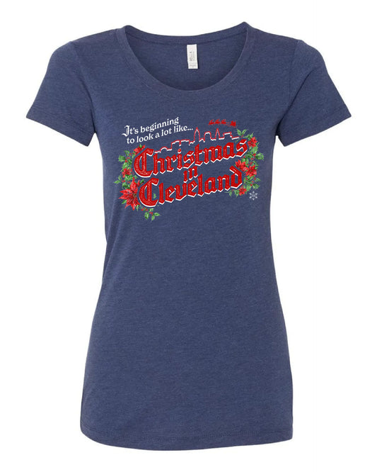 "Cleveland Christmas" on Navy - Only in Clev 