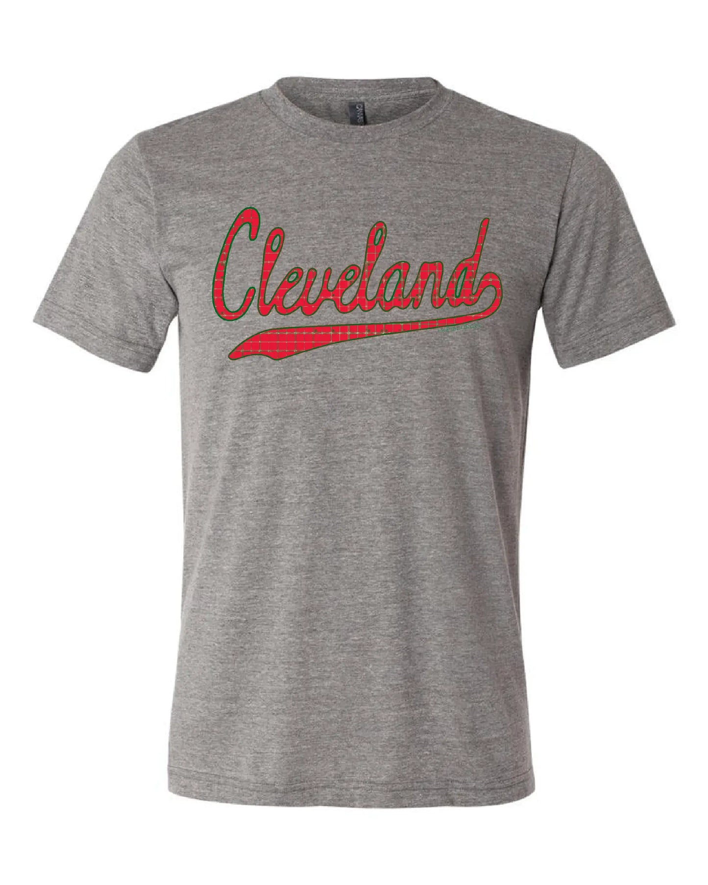 "Cleveland Holiday Script" on Gray - Only in Clev 3XL-Men-s-Short-Sleeve-T-Shirt