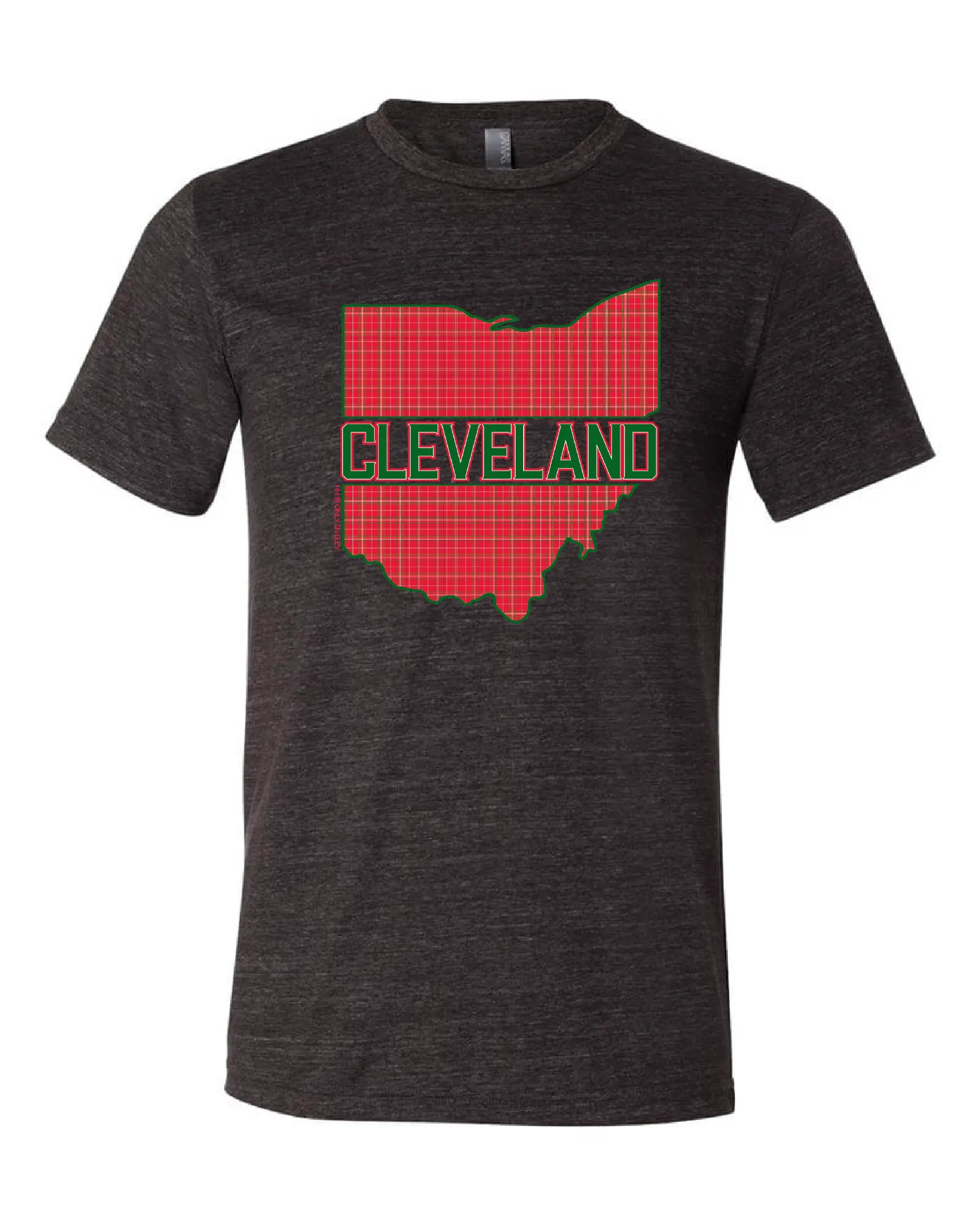 "Cleveland Holiday State" on Black - Only in Clev 3XL-Men-s-Short-Sleeve-T-Shirt